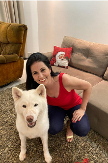 Akemi, uma Akita de 12 anos